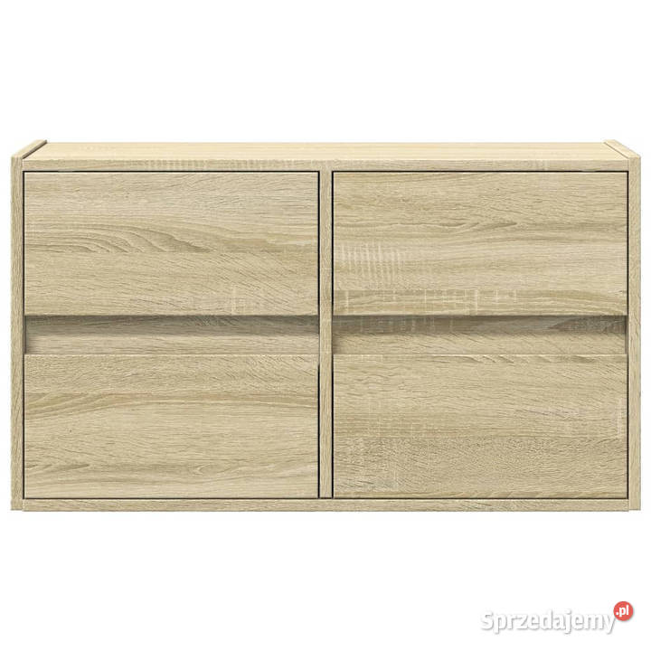 Ścienna szafka TV z LED dąb sonoma 80x31x45 Warszawa