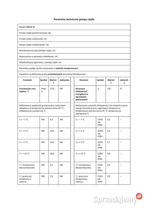 SAS POMPA CIEPŁA POWIETRZEWODA O MOCY 12 kW Golub-Dobrzyń
