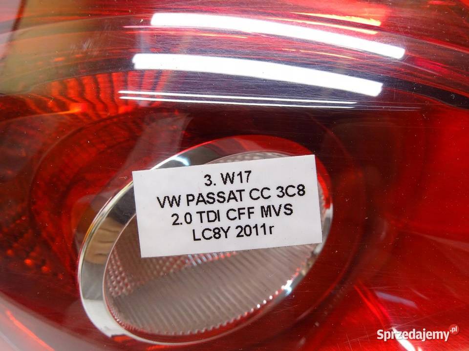 LAMPA LEWA LEWY TYŁ TYLNA W BŁOTNIK VW PASSAT CC