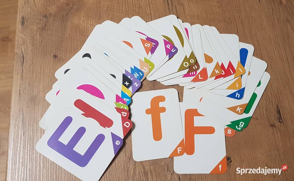 ABC Karty Alfabet Litery Małe i Duże 46 sztuk wielkopolskie Golina