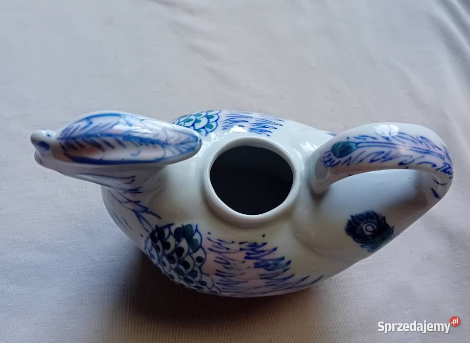 Porcelana chińska mlecznik w formie ptaka druga wielkopolskie Koźminek