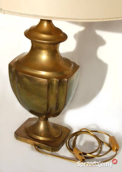 Klasyczna mosiężna lampa stołowa klasycyzm Lublin