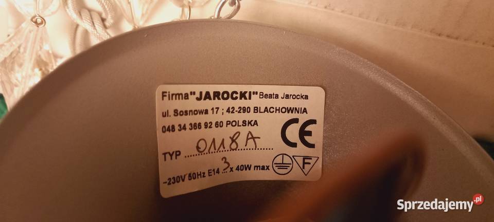 Żyrandol kryształowy Lampy wiszące Chełm