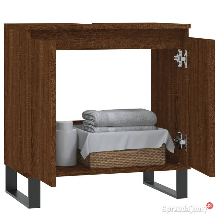 Szafka łazienkowa brązowy dąb 58x33x60 WM831595 mazowieckie Warszawa sprzedam