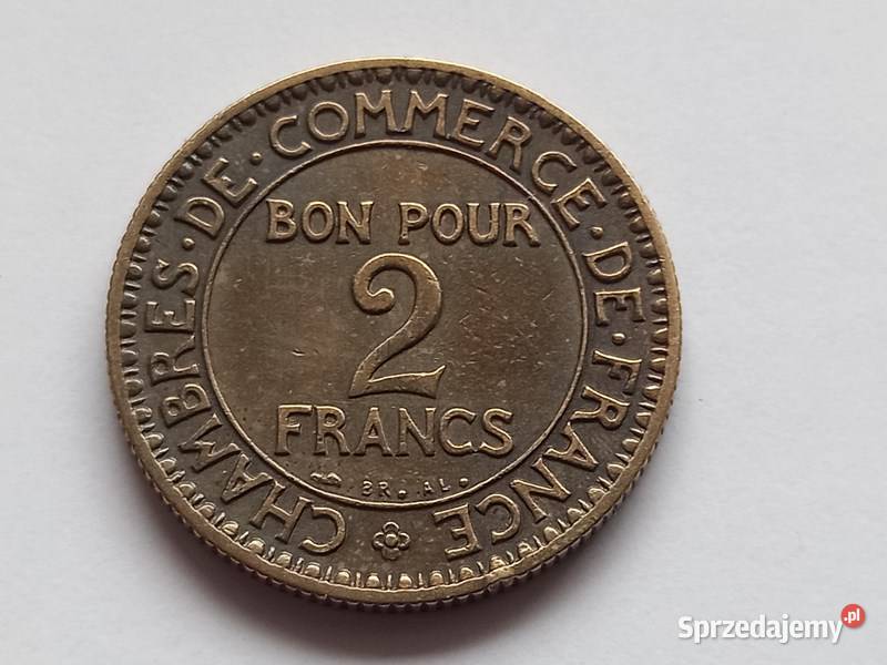 Moneta Bon Pour 2 France 1923 r Koszalin
