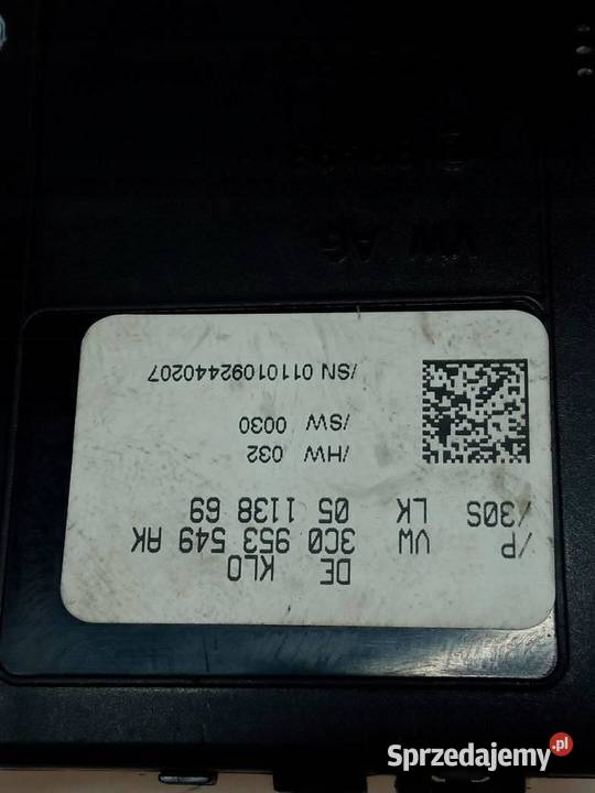 MODUŁ KĄTA SKRĘTU 3C0953549AK VW Volkswagen Komputery