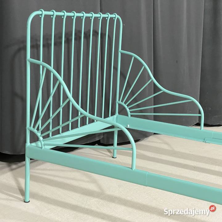 IKEA MINNEN łóżko rosnące rama łóżka turkusowe Budno