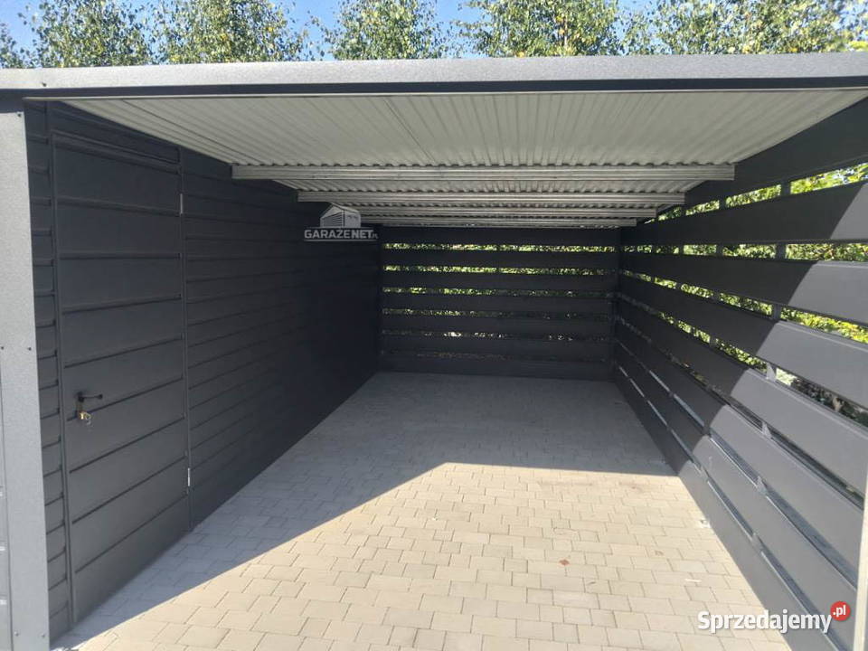 GARAŻ BLASZANY 6m x 6m WIATA 3m SPAD TYŁ 2xBRAMA Łapanów sprzedam