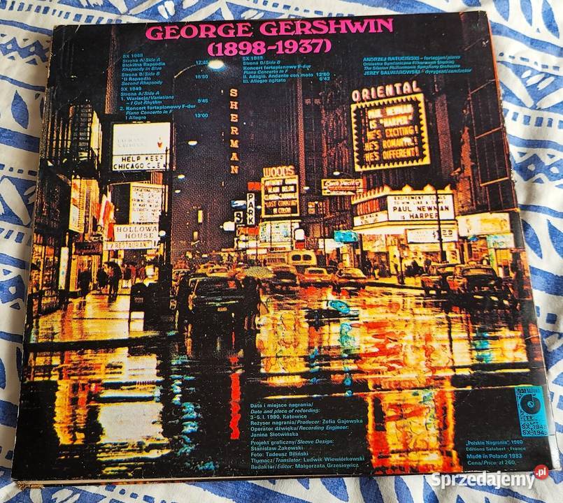 George Gershwin Rhapsody in Blue dwupłytowy płyta winylowa kujawsko-pomorskie Chełmno sprzedam
