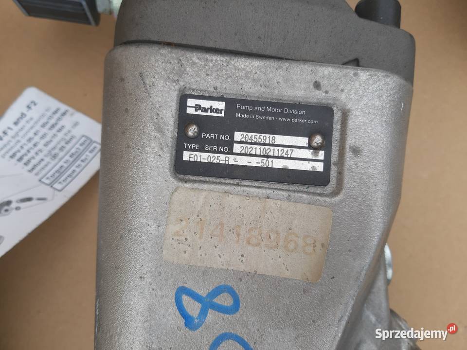 VOLVO POMPA TŁOCZKOWA PARKER 3781560 3781540 ciężarowe Pozostałe lubuskie Trzciel