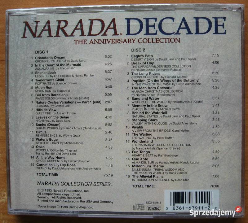 Narada Decade The Anniversary Collection The pomorskie Kępice sprzedam