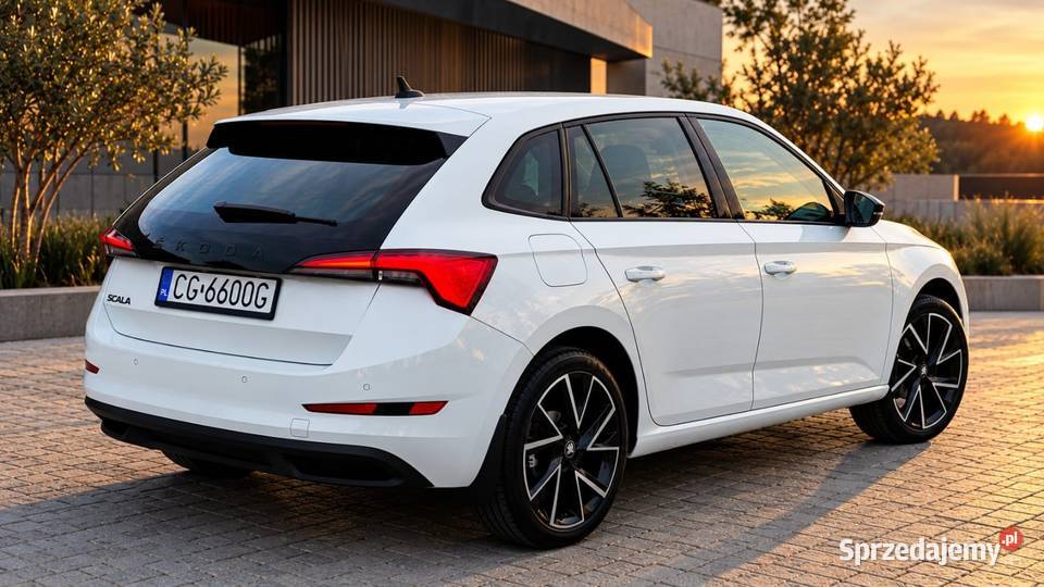 Skoda Scala 10 TSI 115 M6 z polskiego salonu asystent pasa ruchu kujawsko-pomorskie Grudziądz