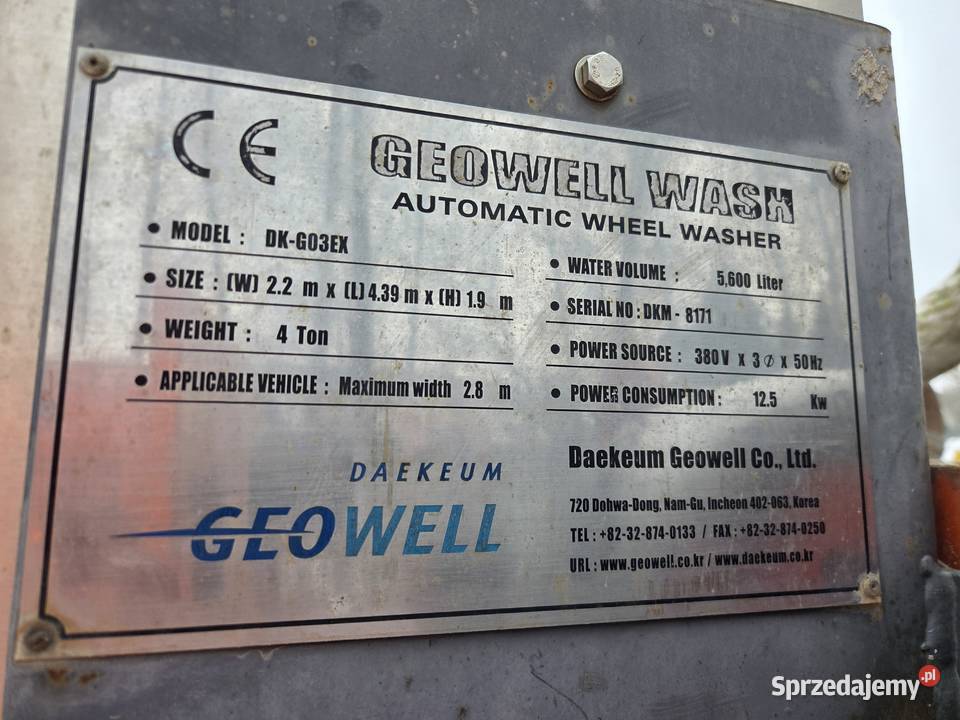 Myjnia do kół samochodów ciężarowych Geowell Topołowa