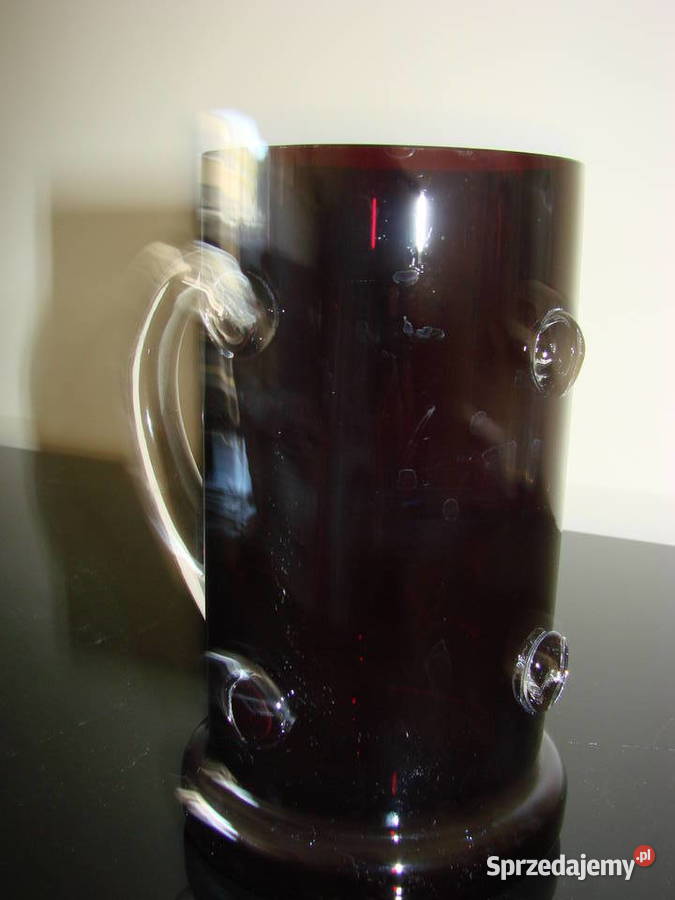 czerwone szkło kufel Porcelana i szkło Pruszcz Gdański sprzedam