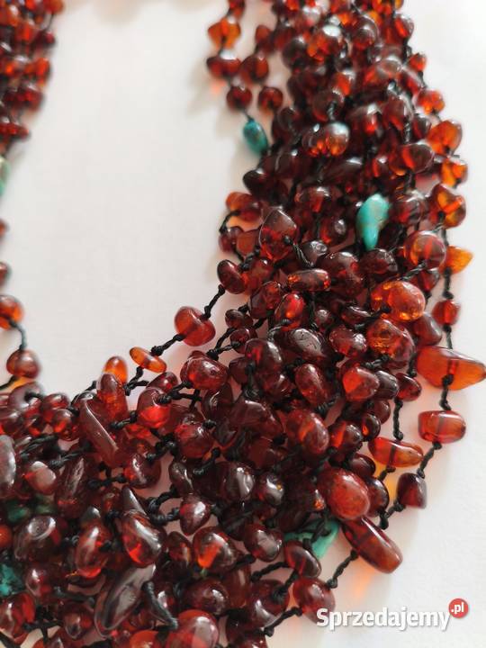 Kolia Naszyjnik Bursztyn Turkus Białystok