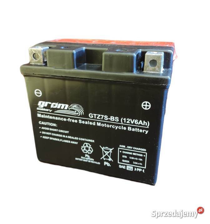 Akumulator motocyklowy GROM GTZ7SBS YTZ7SBS 12V Układ elektryczny, zapłon Włocławek sprzedam
