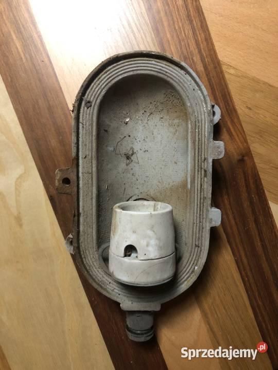 Lampa loftowa porcelanka stara PRL Poznań