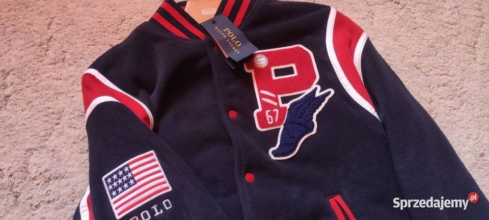 Ralph Lauren Bomberka pluszowa na guziki