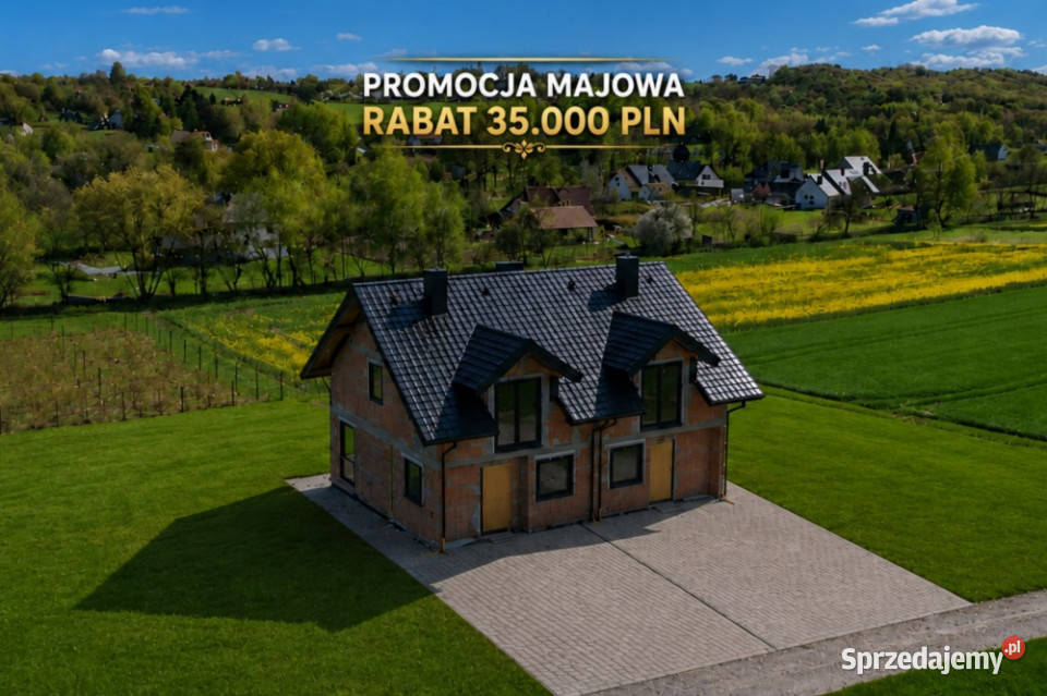 Dom na pięknej południowej działce 10 ar 15 min