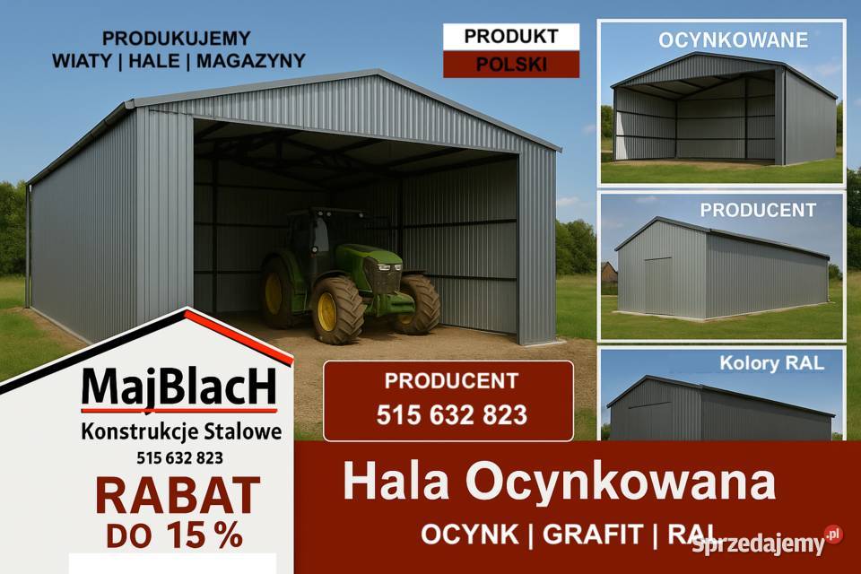GRAFITOWA HALA WIATA Garaż Blaszany Magazyn samodzielny opolskie Opole sprzedam