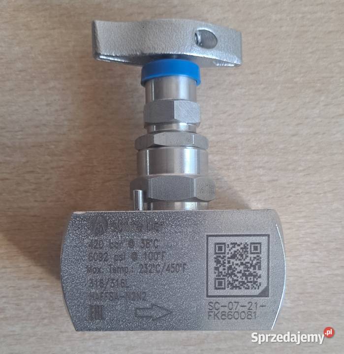 Zawór manometryczny iglicowy nierdzewny Hydraulika Cieszyn