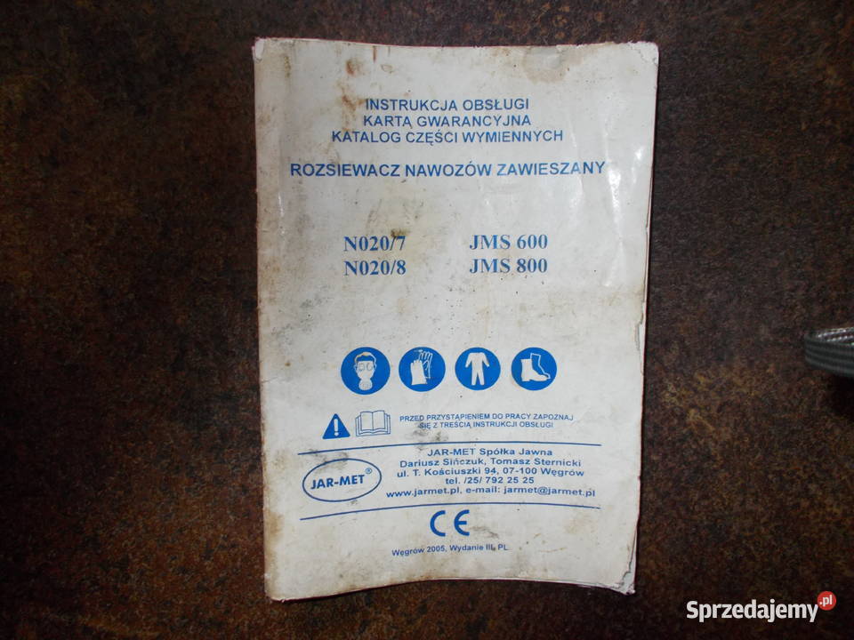 Rozsiewacz do nawozu 600 l JARMET Polski Brzeg