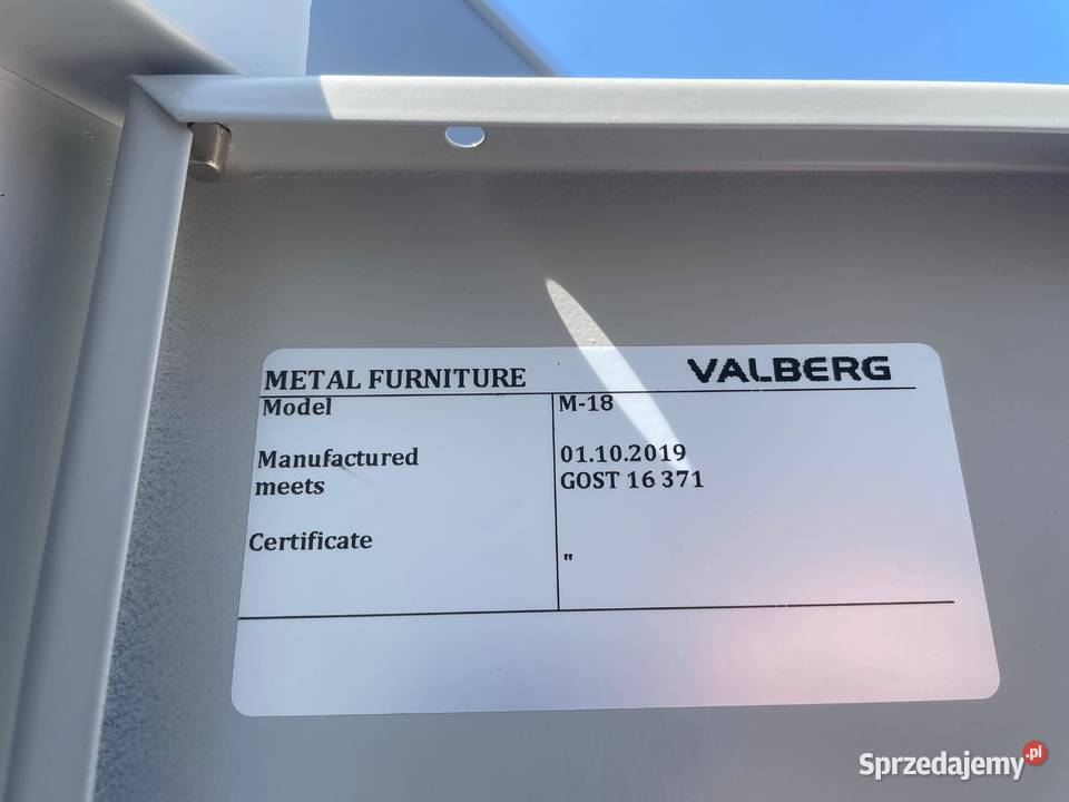 Szafa Metalowa Skrzydłowa Valberg M18 śląskie