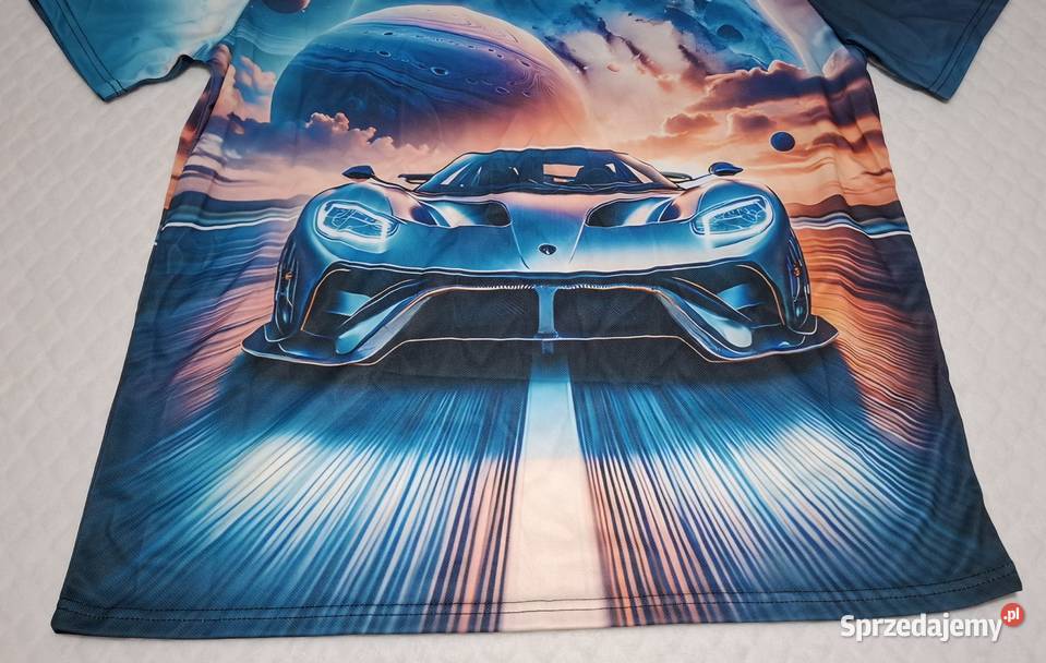 Koszulka krótki rękaw Tshirt wielobarwna auto śląskie Czeladź