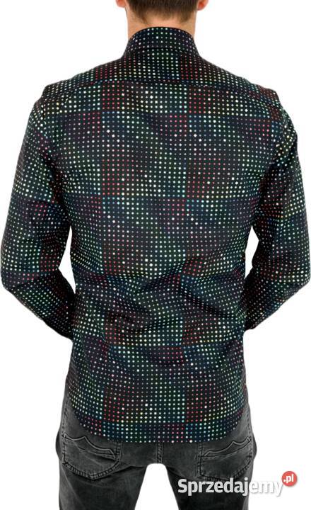 GIOVANNI PERA Koszula Męska K002 Czarna KOSTKA Rozmiar L Ostrów Wielkopolski