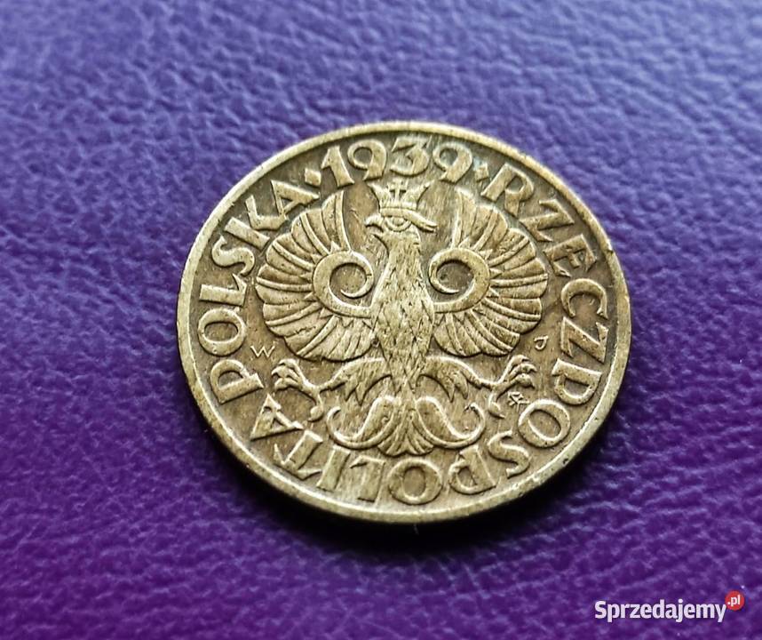 Moneta przedwojenna Sanacja II RP 2 grosze 1939 Pruszków