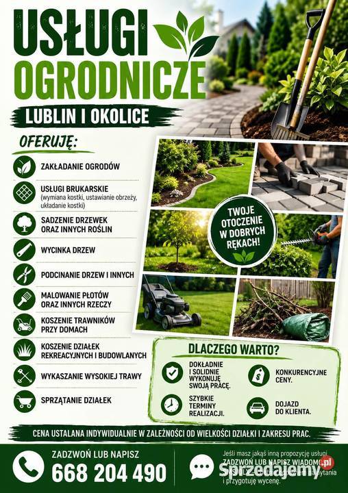 Usługi ogrodnicze i brukarskie Pozostałe Lublin ogród
