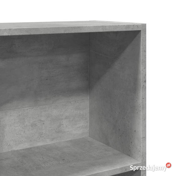 Regał szarość betonu 60x24x143 materiał