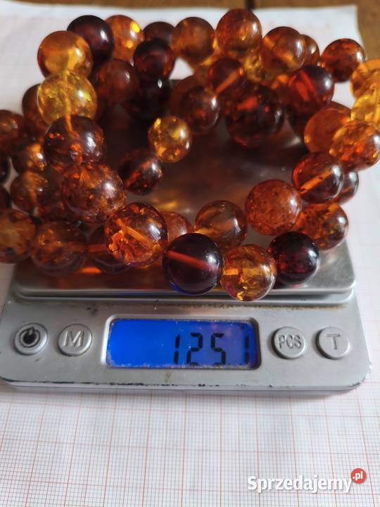 Naszyjnik Bursztyn Kulki Białystok sprzedam