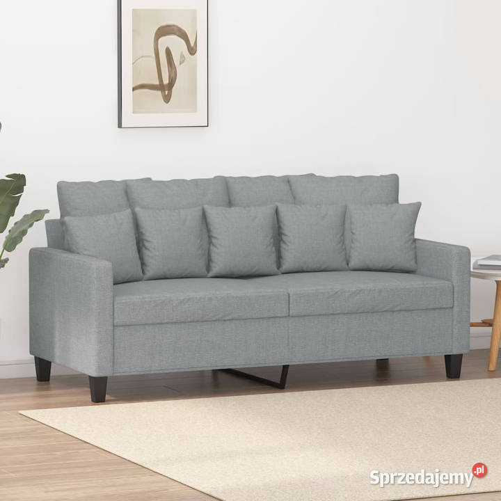 Sofa 2osobowa jasnoszara 140 tapicerowana Sofy i kanapy mazowieckie Warszawa sprzedam