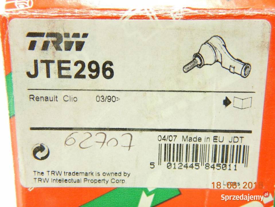 KOŃCÓWKA DRĄŻKA KIER RENAULT CLIO 90 TRW sprzedam