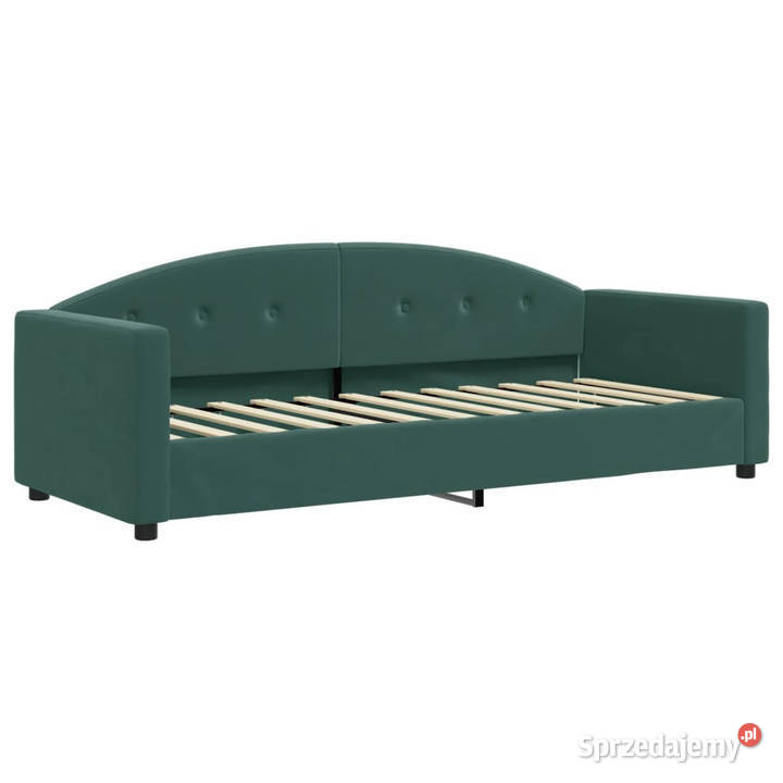 Sofa z materacem do spania ciemnozielona aksamit mazowieckie Warszawa