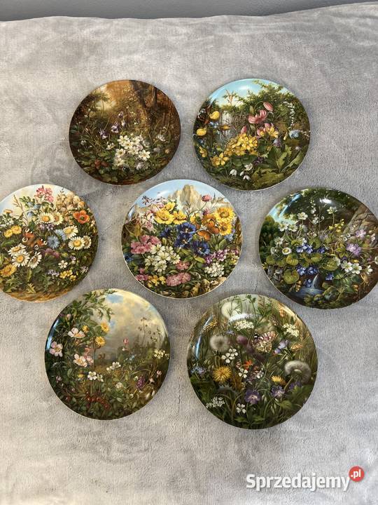 Zestaw 7 talerzy ozdobnych Furstenberg Zastawa stołowa Jasło