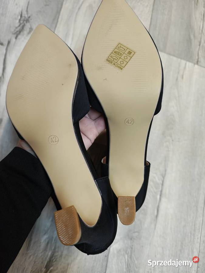 42 Czarne zmysłowe czółenka wieczorowe NOWE Kraków