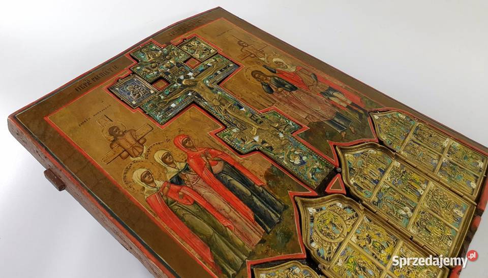 Ikona Jezus Chrystus Ukrzyżowany XIXw 0222 Warszawa