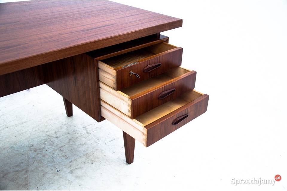 Tekowe biurko duński design lata 60 Chorzów