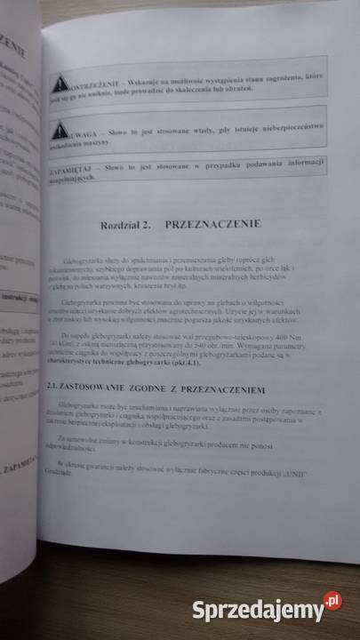 Glebogryzarka KRUK instrukcja i katalog części Stalowa Wola sprzedam