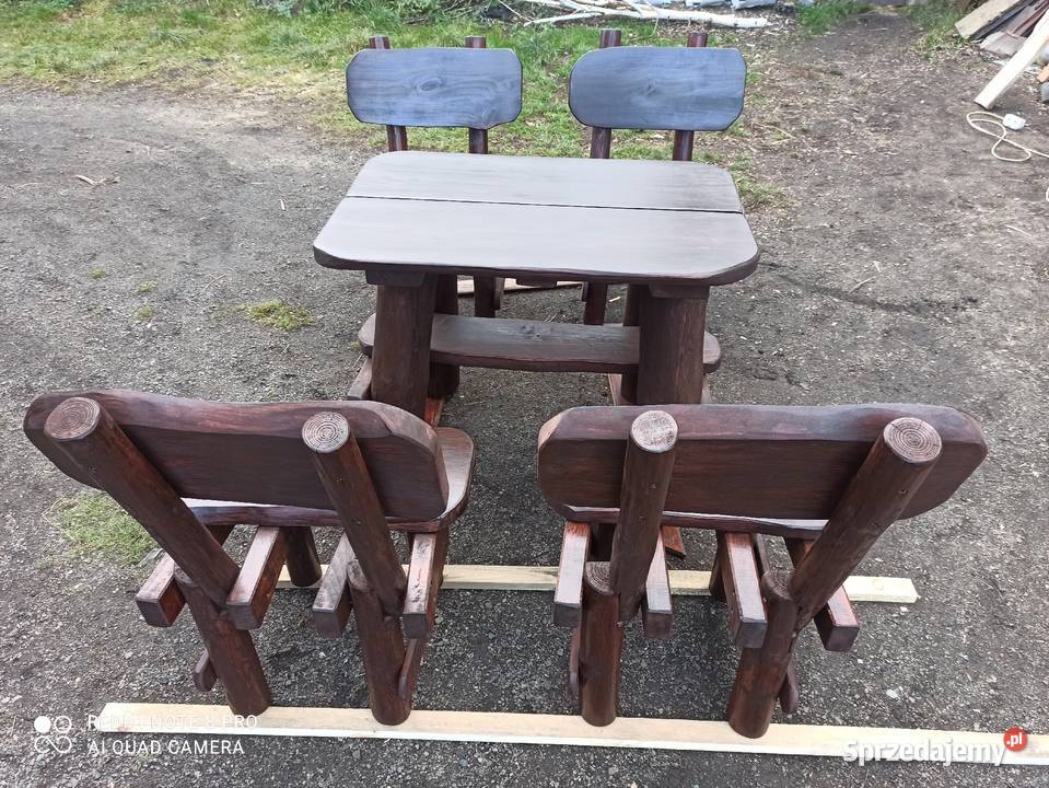 Meble ogrodowe barowe biesiadne do karczmy drewno Woźniki