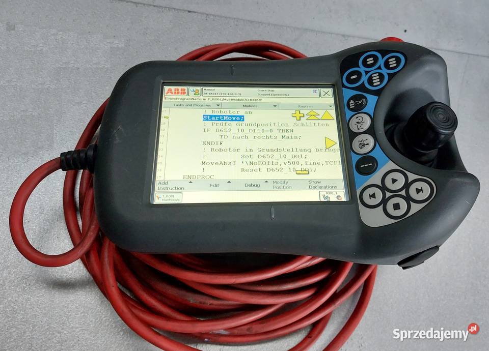ABB IRC5 Teach Pendant Panel operatora DSQC679 Produkcja Gorzów Wielkopolski