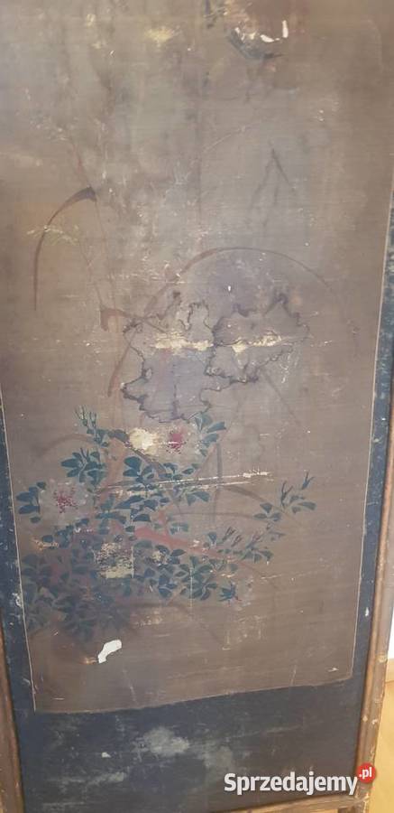 Parawan chiński XVIII wiek sygnowany unikat