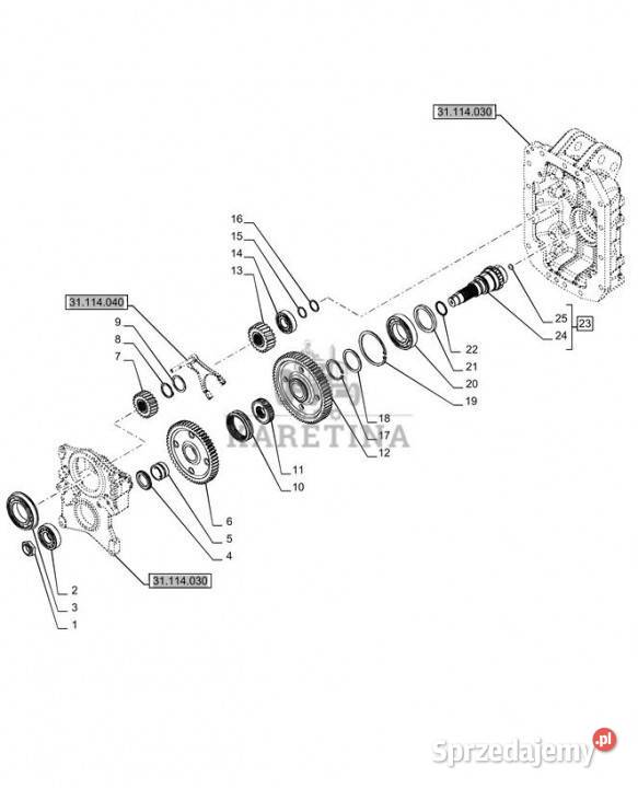 Holland T6070 Koło zębate 53t 87605013