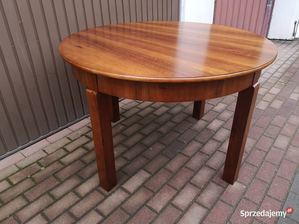 Stół Okrągły Orzech Zgrabny 110 Antyk Stary Swarzędz sprzedam