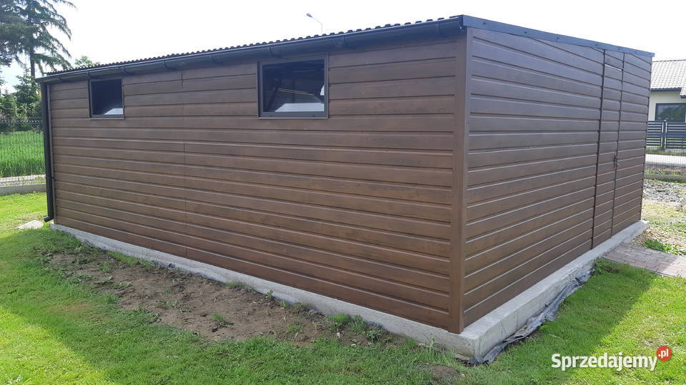 Garaż Blaszany Jednospadowy 6x6m Garaże Blaszane Pozostałe Leszno