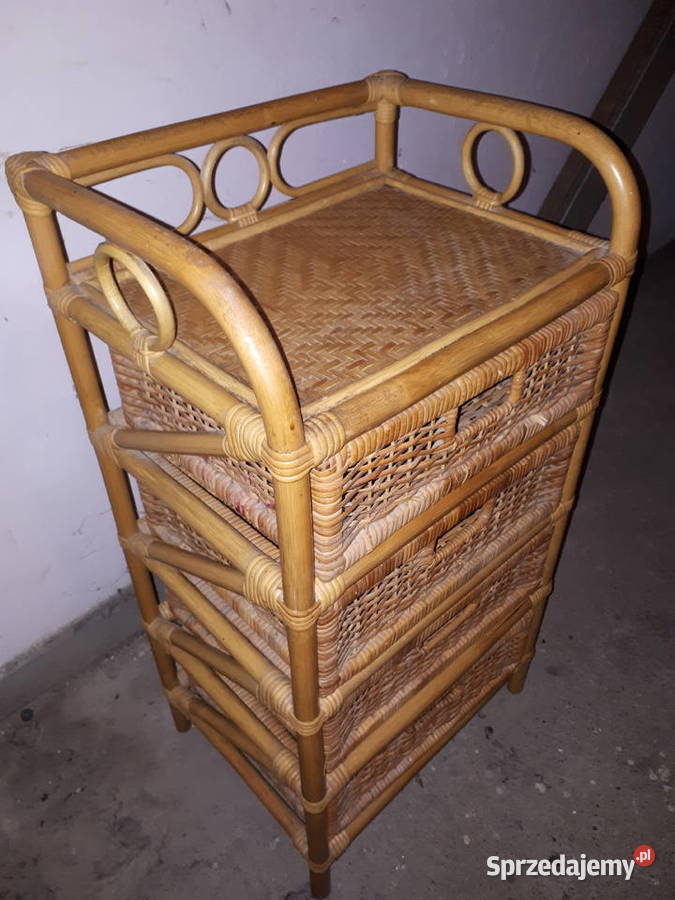 Regał szafka etażerka rattan bambus Szafy i garderoby Szafy i garderoby Toruń