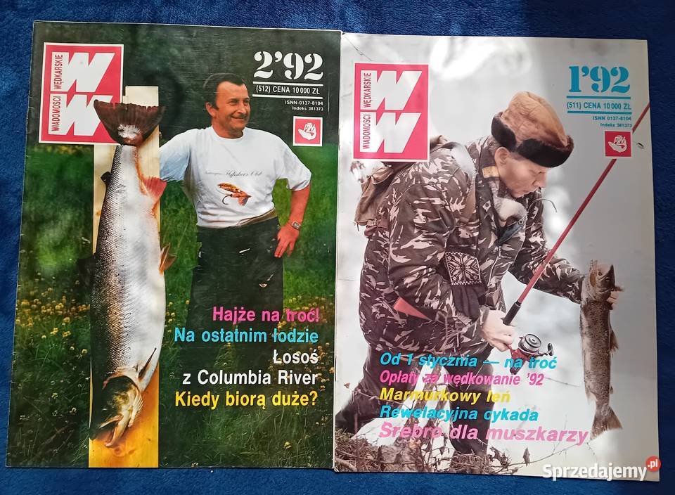 Miesiecznik Wiadomości Wędkarskie rocznik 1992