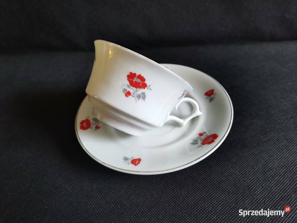 Stara filiżanka Łucja Maki porcelana Giesche Art Katowice